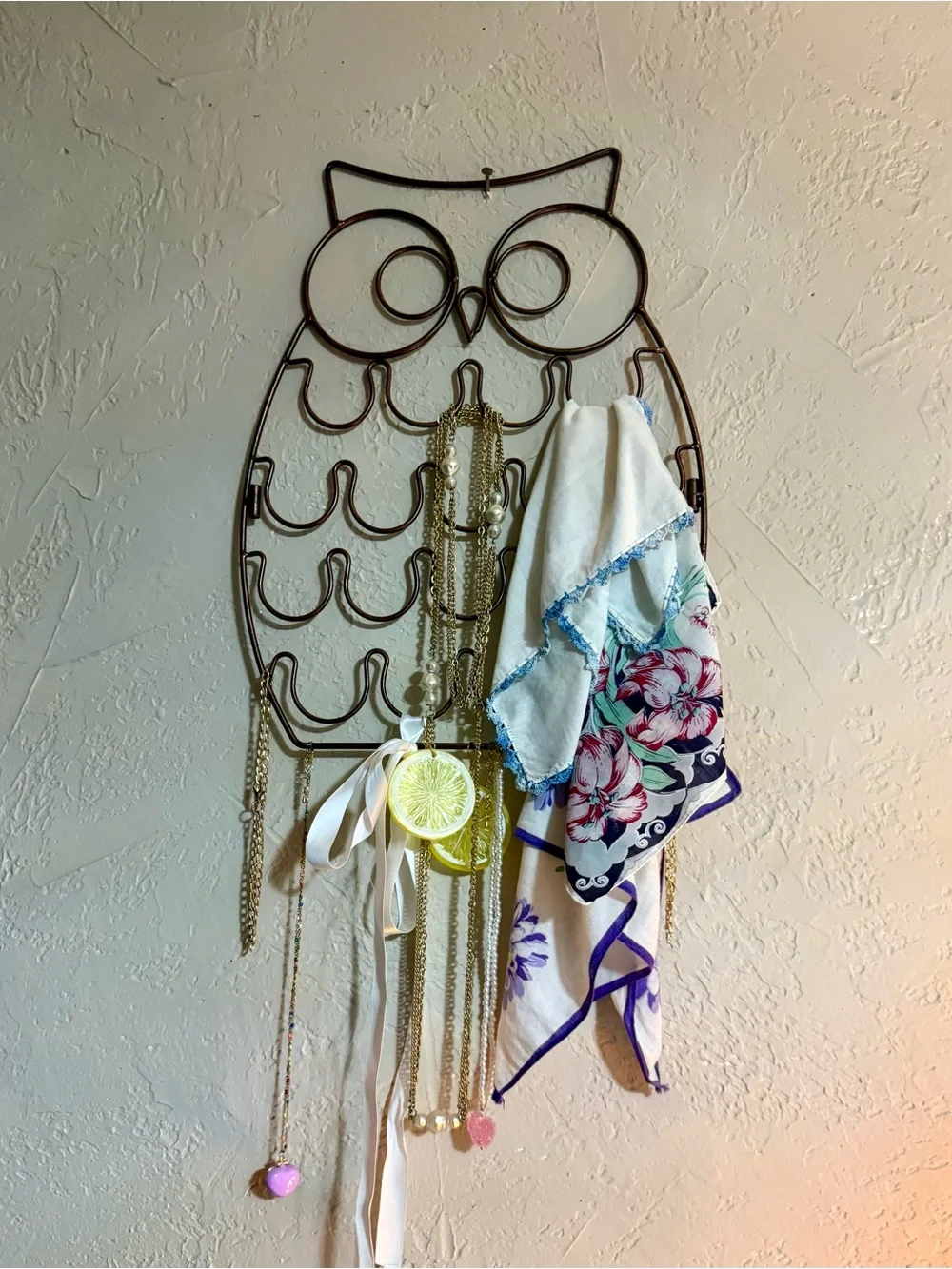 Metal Owl K-Cup stand/ scarf, necklace, whatever organizer